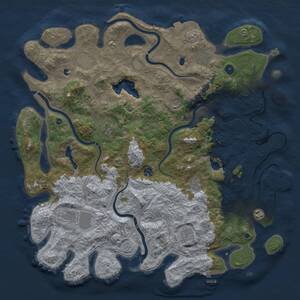 Thumbnail Rust Map: Procedural Map, Size: 4800, Seed: 1994915242, 16 Monuments