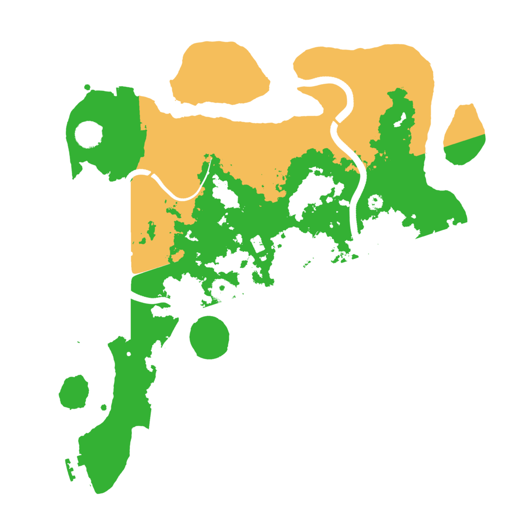 Biome Rust Map: Procedural Map, Size: 3500, Seed: 12345679