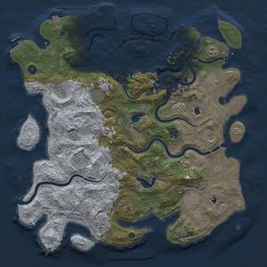Thumbnail Rust Map: Procedural Map, Size: 4500, Seed: 24985092, 16 Monuments