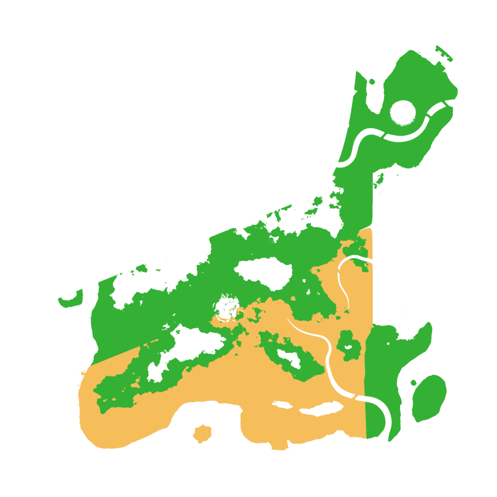 Biome Rust Map: Procedural Map, Size: 3500, Seed: 5677