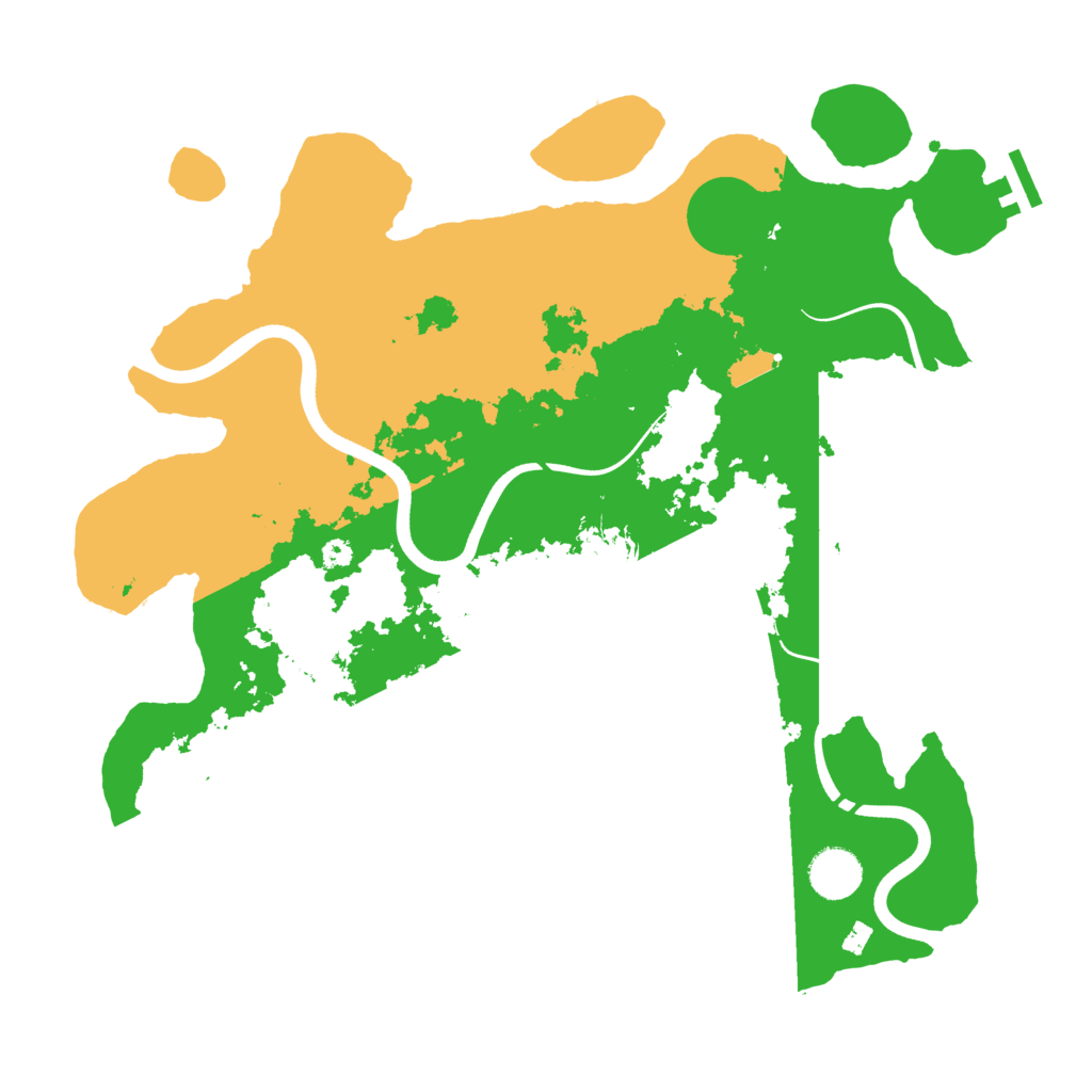 Biome Rust Map: Procedural Map, Size: 3700, Seed: 68754