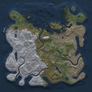 Thumbnail Rust Map: Procedural Map, Size: 4250, Seed: 54888234, 16 Monuments