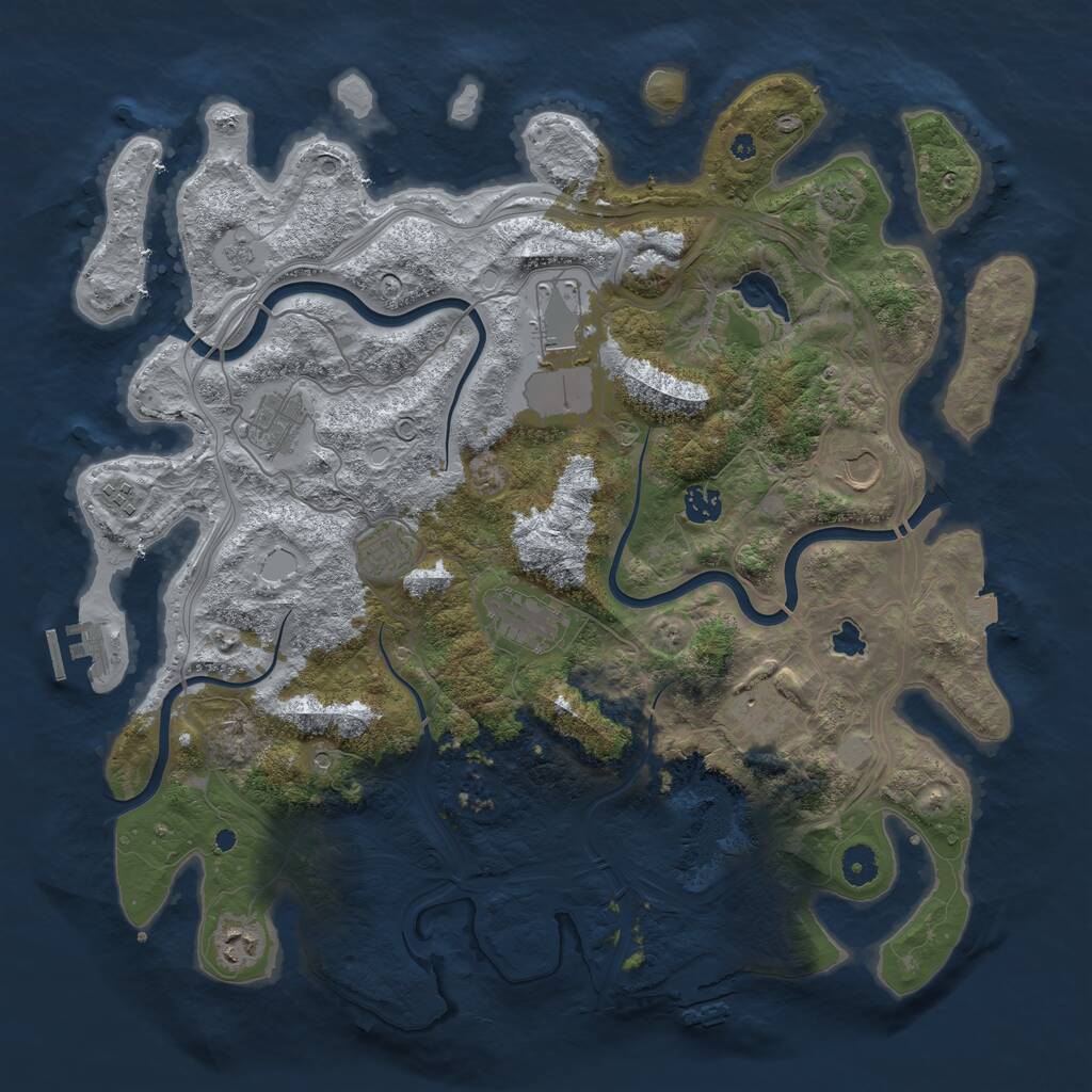 Rust Map: Procedural Map, Size: 4250, Seed: 752345234, 15 Monuments