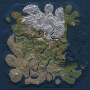Thumbnail Rust Map: Procedural Map, Size: 4250, Seed: 943464958, 16 Monuments