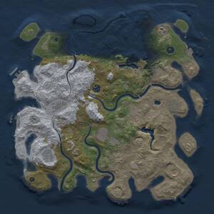 Thumbnail Rust Map: Procedural Map, Size: 4200, Seed: 1998325218, 17 Monuments