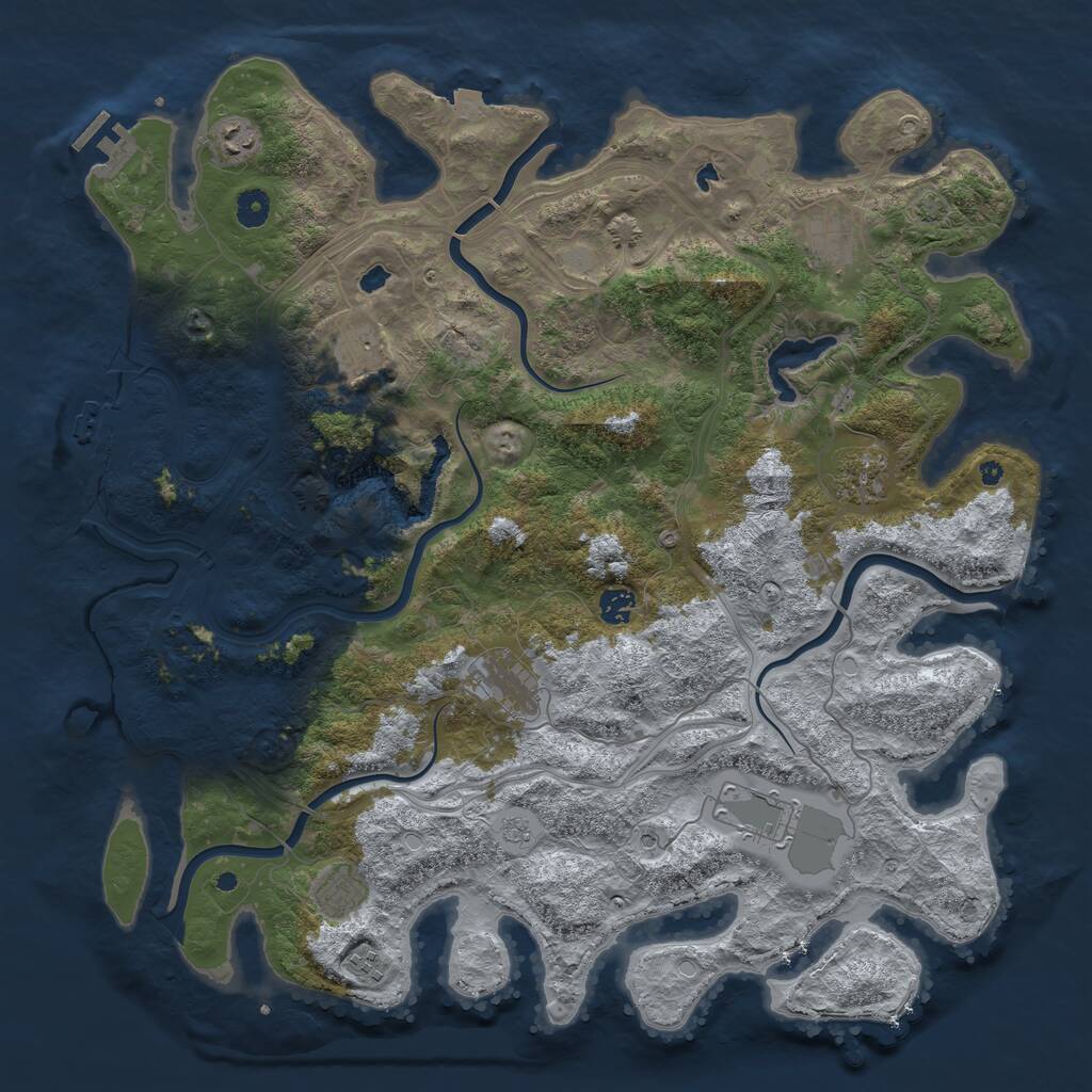 Rust Map: Procedural Map, Size: 4500, Seed: 382435869, 15 Monuments