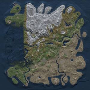 Thumbnail Rust Map: Procedural Map, Size: 5000, Seed: 876596174, 17 Monuments