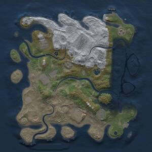 Thumbnail Rust Map: Procedural Map, Size: 3700, Seed: 1856577690, 14 Monuments