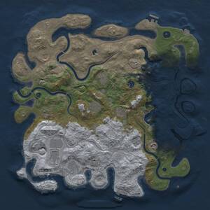 Thumbnail Rust Map: Procedural Map, Size: 4340, Seed: 542097548, 16 Monuments