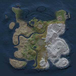 Thumbnail Rust Map: Procedural Map, Size: 3000, Seed: 1382970264, 12 Monuments