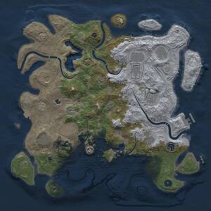 Thumbnail Rust Map: Procedural Map, Size: 4250, Seed: 1250362266, 17 Monuments