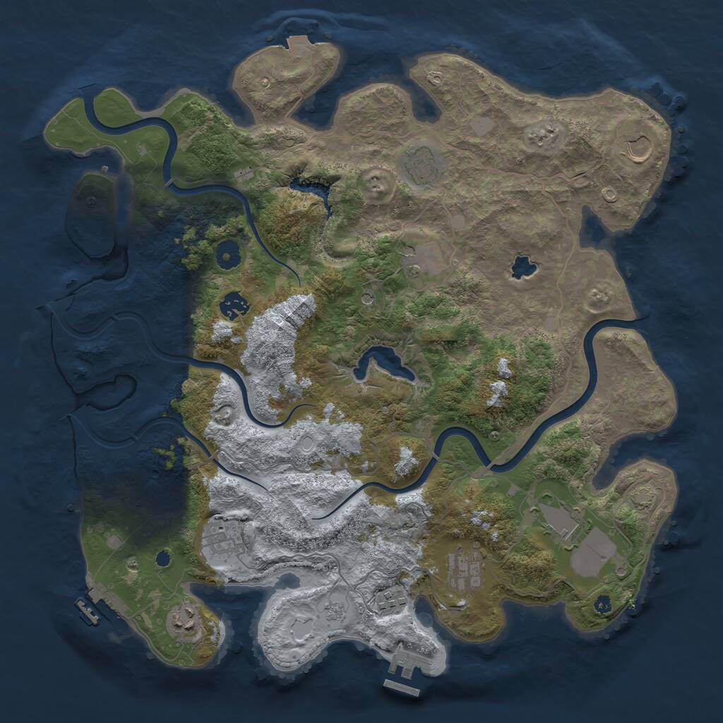 Rust Map: Procedural Map, Size: 4000, Seed: 1795188048, 15 Monuments