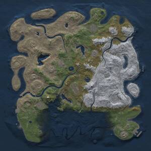 Thumbnail Rust Map: Procedural Map, Size: 4500, Seed: 1162945271, 16 Monuments