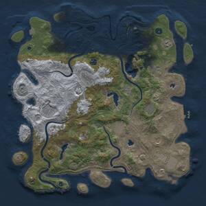 Thumbnail Rust Map: Procedural Map, Size: 4500, Seed: 74571202, 17 Monuments