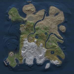 Thumbnail Rust Map: Procedural Map, Size: 3000, Seed: 1258454088, 12 Monuments