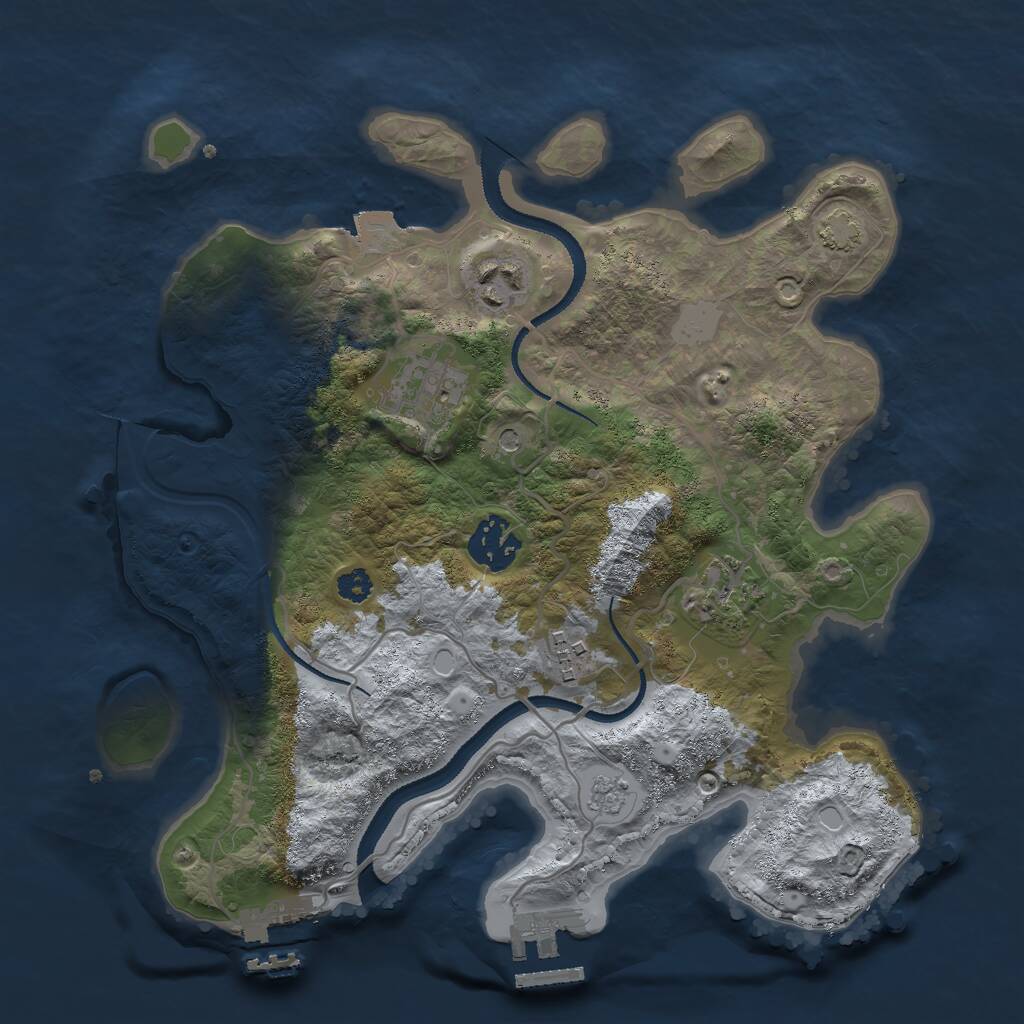 Rust Map: Procedural Map, Size: 3000, Seed: 13182, 11 Monuments