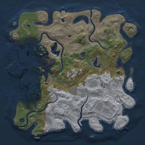 Thumbnail Rust Map: Procedural Map, Size: 4500, Seed: 1884031563, 16 Monuments