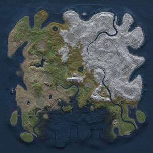 Thumbnail Rust Map: Procedural Map, Size: 4500, Seed: 1662268635, 16 Monuments