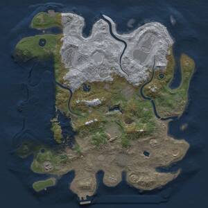 Thumbnail Rust Map: Procedural Map, Size: 4000, Seed: 1004150643, 16 Monuments