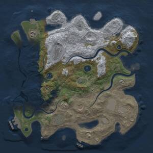 Thumbnail Rust Map: Procedural Map, Size: 3500, Seed: 331161746, 13 Monuments