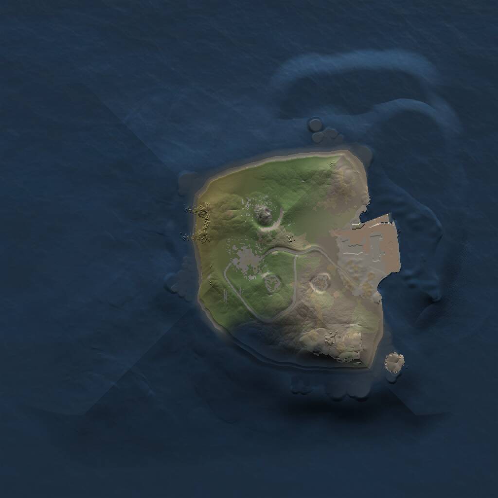 Rust Map: Procedural Map, Size: 1000, Seed: 59412297, 1 Monuments