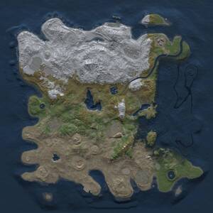 Thumbnail Rust Map: Procedural Map, Size: 4000, Seed: 33352216, 16 Monuments