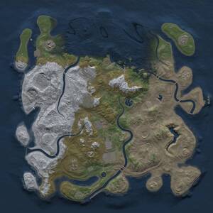Thumbnail Rust Map: Procedural Map, Size: 4250, Seed: 1766714978, 16 Monuments
