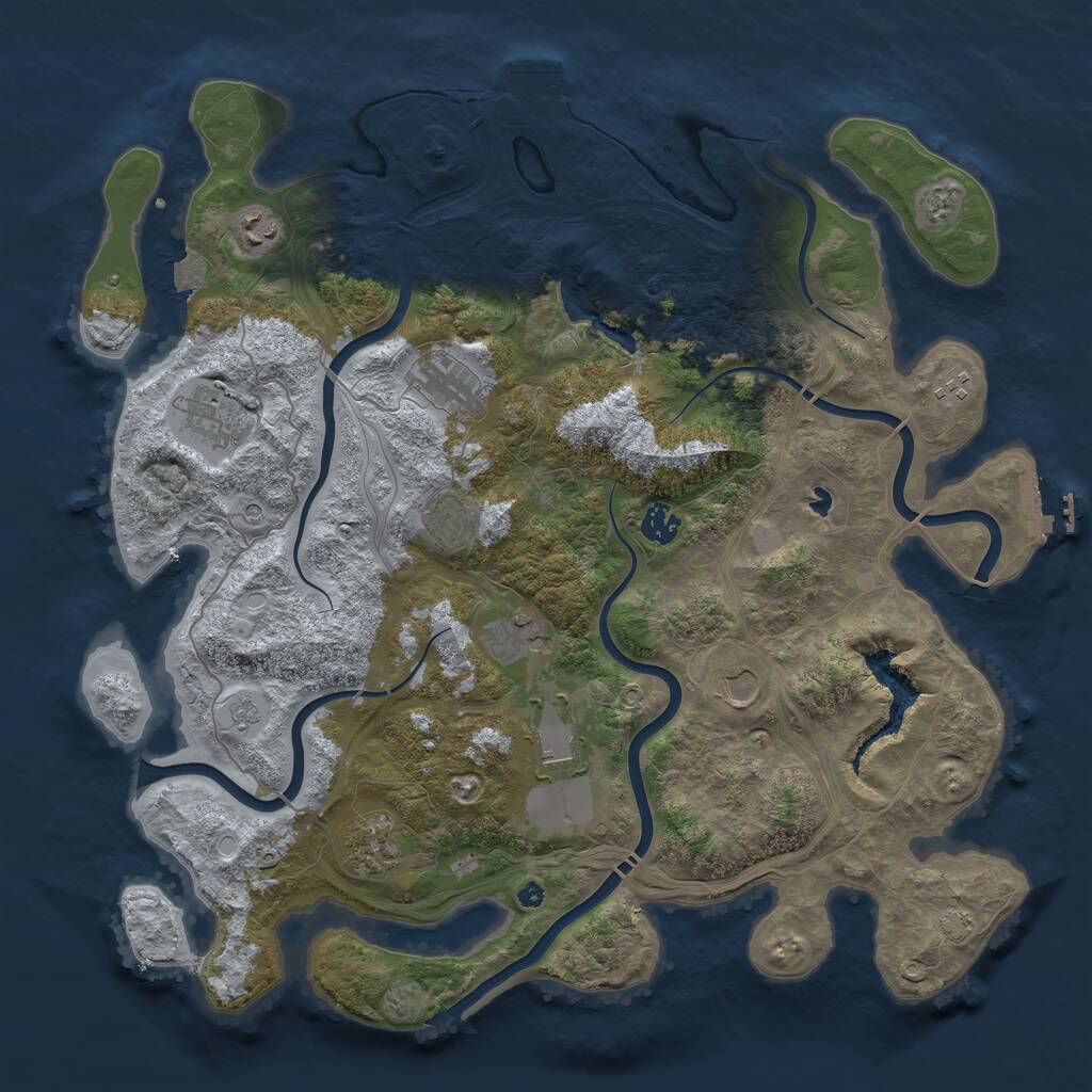 Rust Map: Procedural Map, Size: 4250, Seed: 1766714978, 16 Monuments