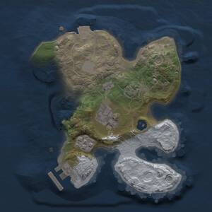 Thumbnail Rust Map: Procedural Map, Size: 2000, Seed: 10163980, 5 Monuments