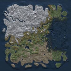 Thumbnail Rust Map: Procedural Map, Size: 6000, Seed: 2144003615, 17 Monuments