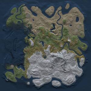 Thumbnail Rust Map: Procedural Map, Size: 5000, Seed: 1110176977, 17 Monuments