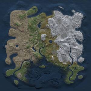 Thumbnail Rust Map: Procedural Map, Size: 4000, Seed: 559996573, 13 Monuments