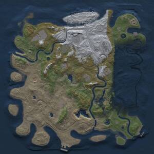 Thumbnail Rust Map: Procedural Map, Size: 4500, Seed: 681709305, 16 Monuments