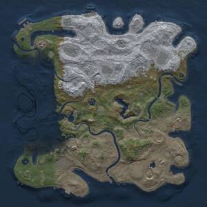 Thumbnail Rust Map: Procedural Map, Size: 4400, Seed: 2910358, 17 Monuments