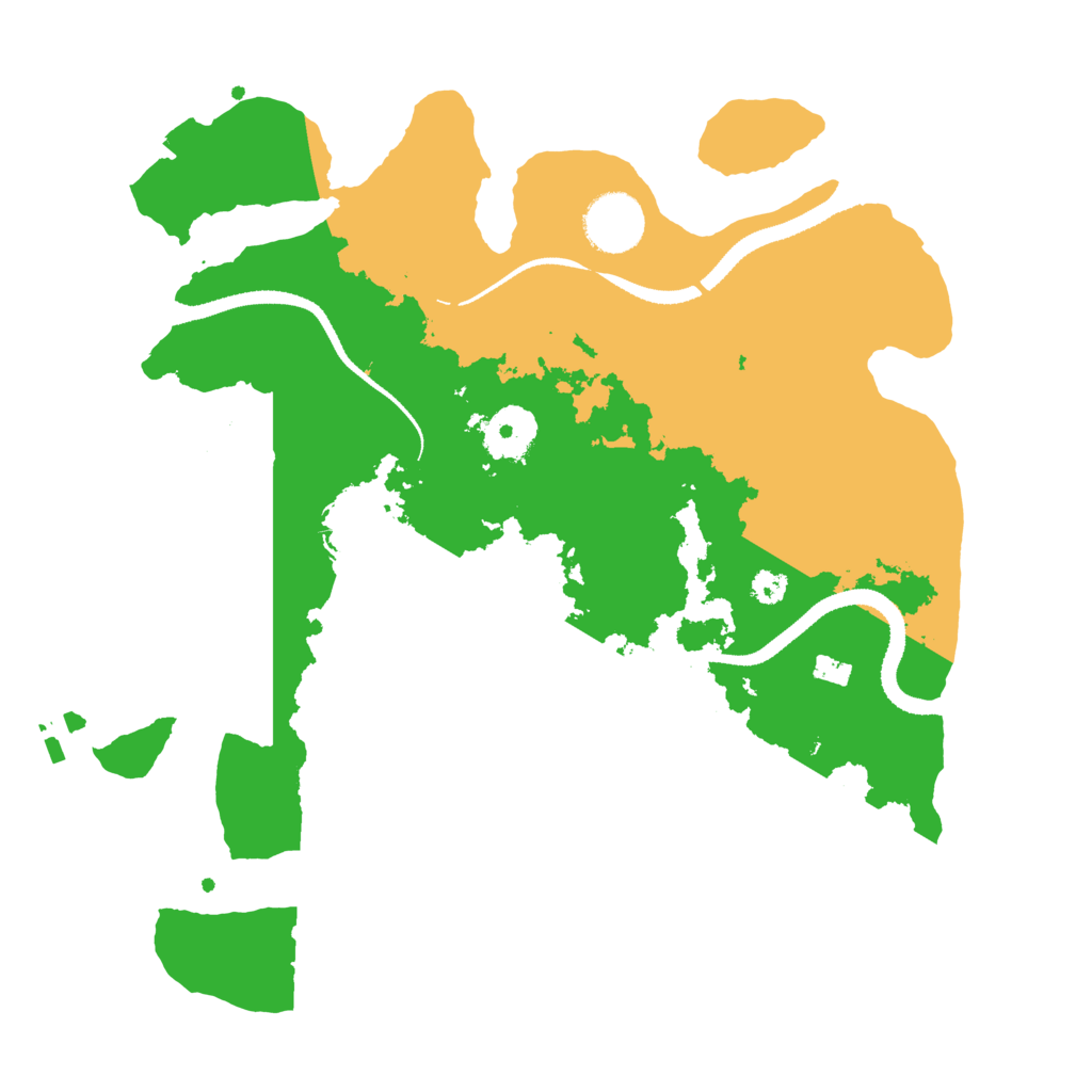 Biome Rust Map: Procedural Map, Size: 3200, Seed: 14792385