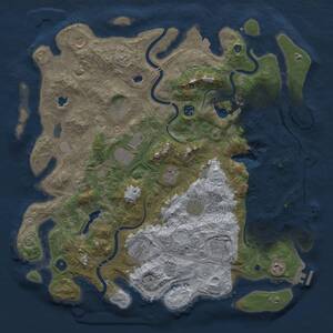 Thumbnail Rust Map: Procedural Map, Size: 4500, Seed: 834241, 17 Monuments
