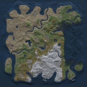 Thumbnail Rust Map: Procedural Map, Size: 4500, Seed: 521741086, 17 Monuments