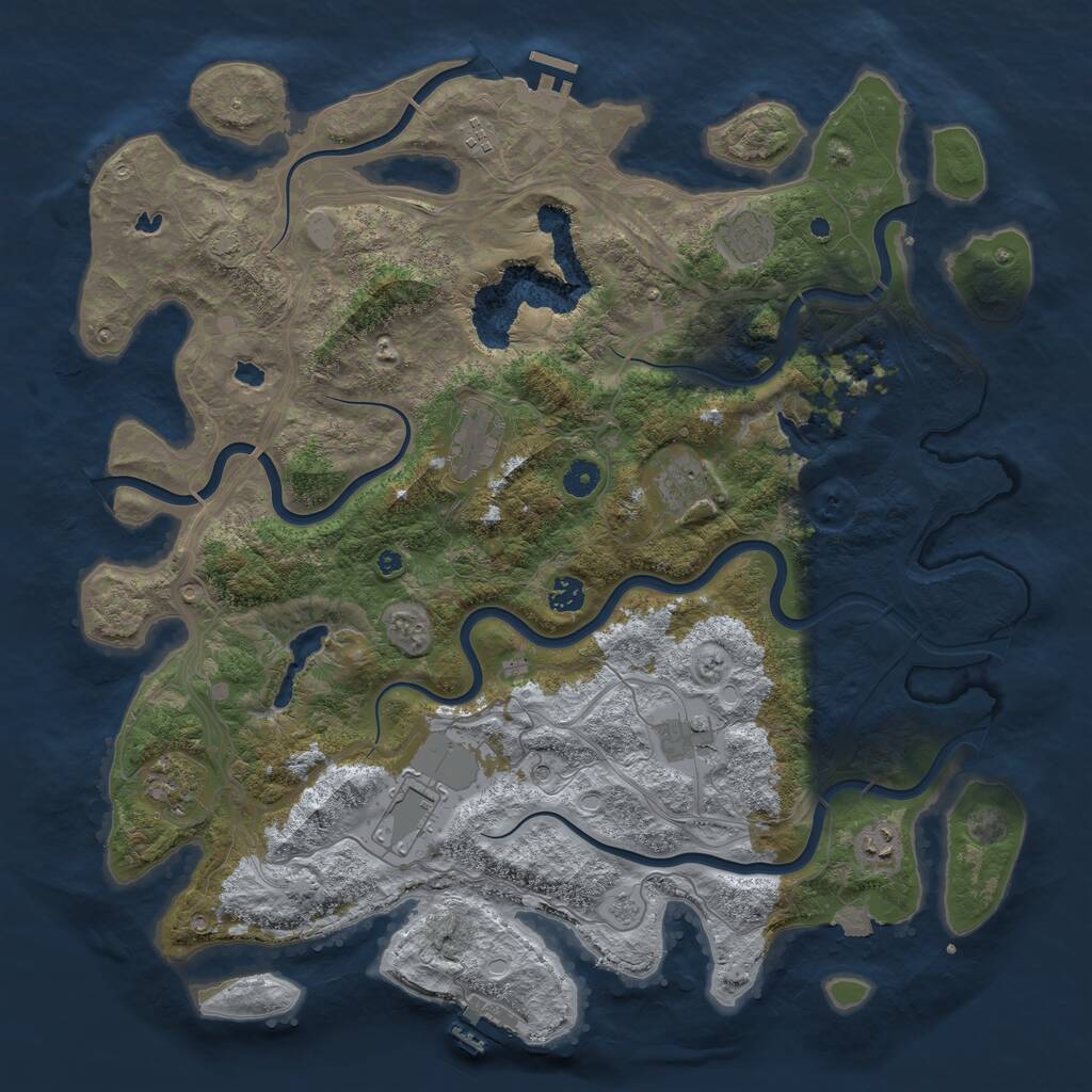 Rust Map: Procedural Map, Size: 4500, Seed: 20251002, 15 Monuments