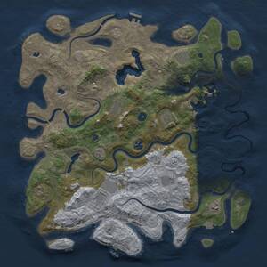 Thumbnail Rust Map: Procedural Map, Size: 4500, Seed: 20251002, 15 Monuments