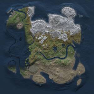 Thumbnail Rust Map: Procedural Map, Size: 3000, Seed: 853102834, 9 Monuments