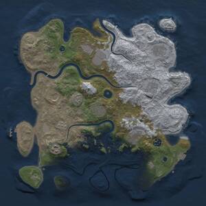 Thumbnail Rust Map: Procedural Map, Size: 3700, Seed: 1384598189, 16 Monuments