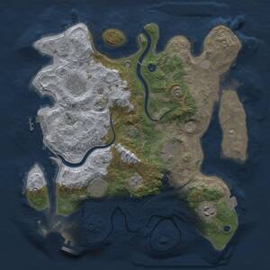 Thumbnail Rust Map: Procedural Map, Size: 3250, Seed: 1276212202, 11 Monuments