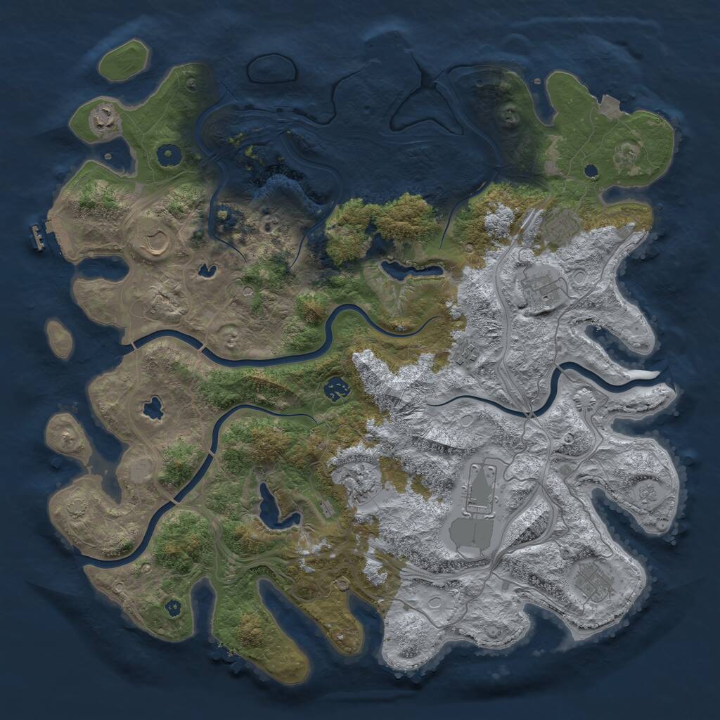 Rust Map: Procedural Map, Size: 4500, Seed: 89078394, 15 Monuments