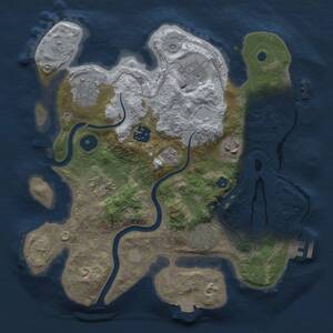 Thumbnail Rust Map: Procedural Map, Size: 3000, Seed: 759939193, 13 Monuments