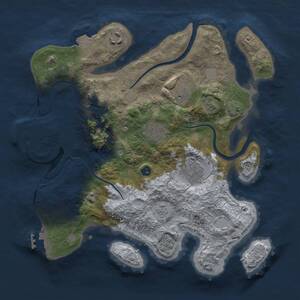 Thumbnail Rust Map: Procedural Map, Size: 3000, Seed: 897731391, 11 Monuments