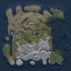 Thumbnail Rust Map: Procedural Map, Size: 4000, Seed: 256794449, 15 Monuments