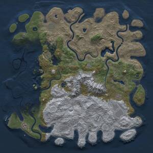 Thumbnail Rust Map: Procedural Map, Size: 5000, Seed: 1667079826, 17 Monuments