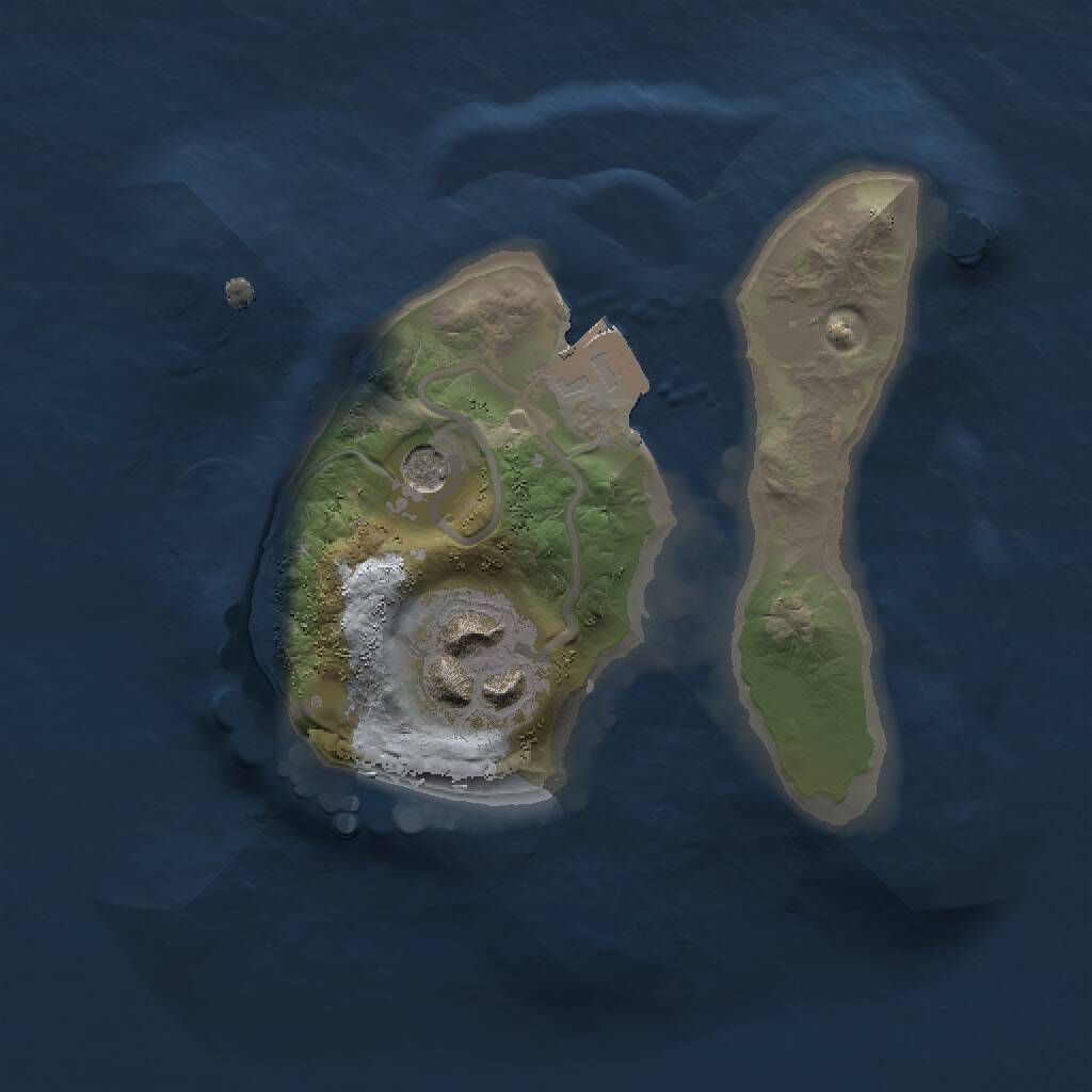 Rust Map: Procedural Map, Size: 1500, Seed: 286325697, 3 Monuments