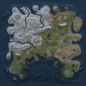 Thumbnail Rust Map: Procedural Map, Size: 4500, Seed: 1594912998, 17 Monuments