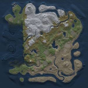 Thumbnail Rust Map: Procedural Map, Size: 4500, Seed: 789715268, 15 Monuments